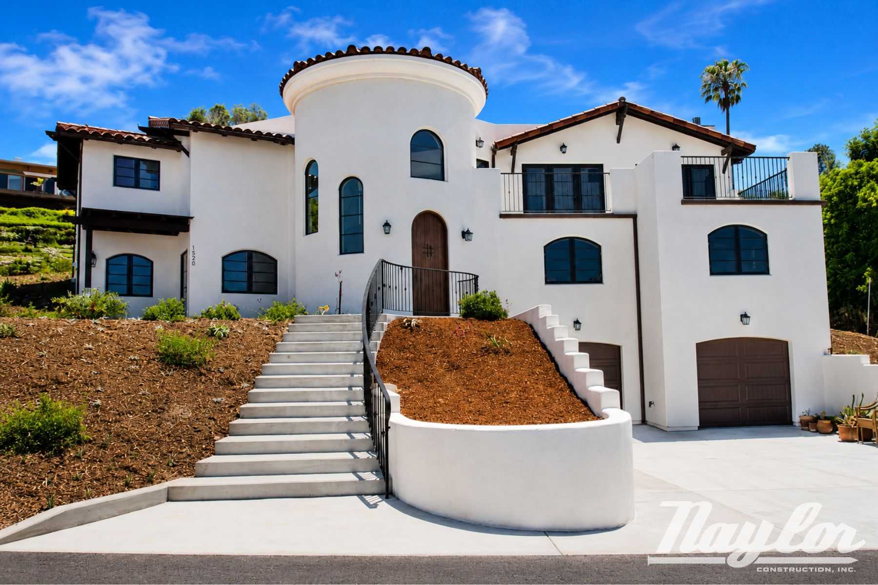 Caudor Custom Home in Leucadia - Encinitas, CA - Front - Naylor Construction - Custom Home Builder San Diego, CA