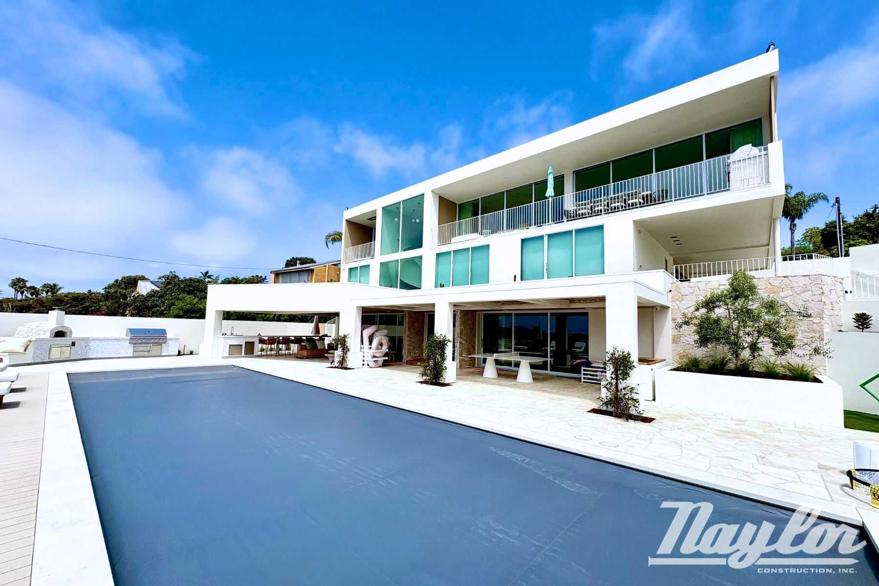 Sunset Custom Home - Exterior - Naylor Construction - Custom Home Builder San Diego, CA